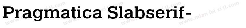 Pragmatica Slabserif字体转换
